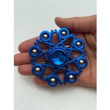 Cuffcufftoys Lacivert Mavi Metal Stres Çarkı Modelleri Uzun Dönen 9x9 cm