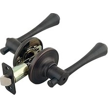 Uravas Store 702431 Ironwood Iki Yönlü Ayarlanabilir Kapı Kolu, Fırçalanmış Bronz, Gizlilik/yatak Banyo