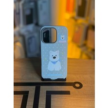 Avcı Teknoloji Market iPhone 16 Pro Uyumlu Özel Tasarım Sevimli Figürlü Deri Dokulu Telefon Kılıfı