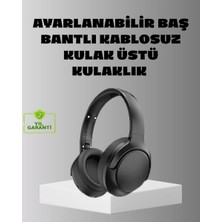 Asiltech Siyah Kablosuz Bluetooth Kulaklık 300 Mah Hızlı Şarj Katlanabilir Pedli