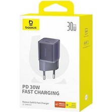 GAN5S Hızlı Şarj Adaptörü 1c, 30W Eu, Mor