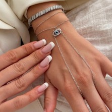 Merve Takı Özel Seri Göz Figürlü Silver Nazar Şahmeran