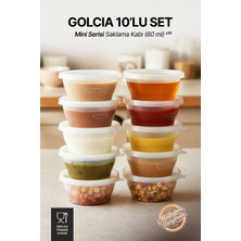 GOLCIA Mini 60 ml Mikrodalgaya ve Derin Dondurucuya Uygun Yıkanabilir 10'lu Saklama Kabı Seti