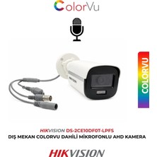 Hikvision Colorvu 2mp Gece Renkli Mikrofonlu Kamera DS-2CE10DF0T-LPFS 2.8mm