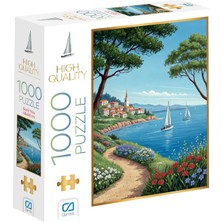 Sahil Yolu 1000 Parça 2,2mm Kalınlık 48X68CM Profesyonel Hobi Puzzle Yapboz Serisi