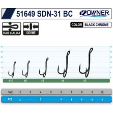 Owner 51649 SDN-31BLACK Chrome  Ikili Iğne