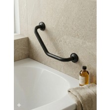 Clk Banyo Bella Paslanmaz Pirinç 40 cm Küvet Tutamağı Sarı - Duvara Montajlı Banyo Emniyet Tutamacı Açılı