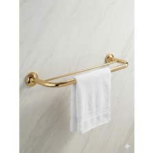 Clk Banyo Bella 50 cm Ikili Havluluk - Krom Duvara Montajlı Banyo Askısı Sarı