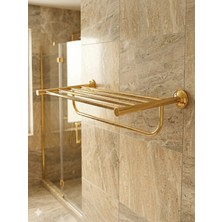 Clk Banyo Bella 50 cm Banyo Havluluğu - Duvara Montajlı Fonksiyonel Havlu Askısı Sarı