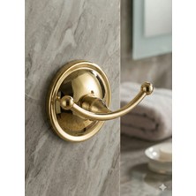 Clk Banyo Bella Duvara Montajlı Çiftli Bornozluk Banyo Havluluk Askı Sarı