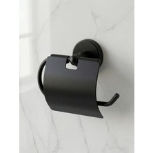 Clk Banyo Karaca Modern Kapaklı Duvara Montaj Tuvalet Kağıtlığı - Sıyah