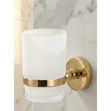 Clk Banyo Karaca Duvara Monte Şık Diş Fırçalık - Paslanmaz Aparatlı Banyo Düzenleyici Sarı