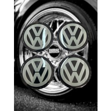 Volkswagen Jant Göbeği 4 Lü Oto Universal Jant Göbeği Damla Etiket 3D Jant Arması Damla Sticker Seti