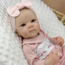 LunaDefano 19 Inç (48 Cm) Full Vinil Reborn Bebek Gerçekçi Oyuncak Bebek Biberon Emzik Setli