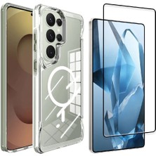 Vendas Samsung Galaxy S26 Ultra Kılıf Zore M-Safe Şarj Özellikli T-Max M-Safe Kapak + Cam Ekran Koruyucu