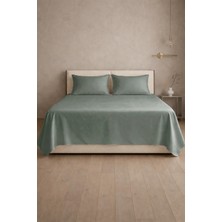 First Choice %100 Pamuk Saten 200 Tc (80 Tel) Düz Çarşaf Seti Moonmist