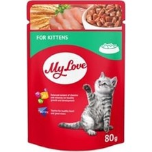 Uravas Store My Love Yavru Kediler Için Pouch Maması, 80GR, 24 Adet