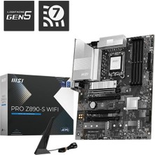 Msı Pro Z890-S Wıfı Ddr5 8600MT/S 1xhdmı 1xdp 1xusb Type-C 3xm.2 Atx 1851P (Intel Ultra Processors S