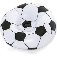 Up In & Over Beanless Futbol Topu Koltuğu, 114 x 112 x 66 Cm, Futbol Hava Koltuğu, Siyah/beyaz