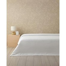 Uravas Store English Almina Pamuklu Çift Kişilik Pike Beyaz