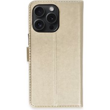 Olinea Iphone 15 Kılıf S Kapaklı Kılıf - Gold