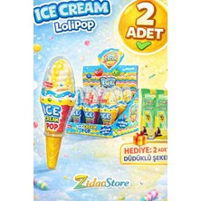 Emrah Gültekin Ice Cream Pop Dondurma Şekilli Lolipop Şeker 2 Adet + 2 Adet Düdüklü Şeker Hediyeli Set