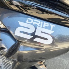 Kaplama Merkezi Drift L 25 Logo Sticker Beyaz Folyo