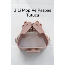 Katilus 2 Adet Çok Amaçlı Paspas ,süpürge, Fırça ve Mob Askısı Sap Tutucu  Temizlik Fırçası Tutucu