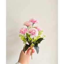 Yasima Şimşir Aranjmanlı Yapay 5 Kafalı Ebruli Karanfil Ev Dekorasyon Çiçeği