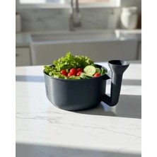 Nerm Pratik Sebze Yıkayıcı Süzgeçli Hazneli Ergonomik Saplı Mutfak Yardımcısı