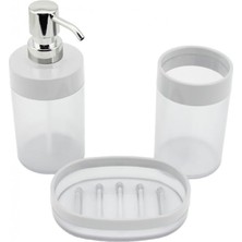 3 Parça Banyo Seti, Sabunluk ve Fırçalık, Üst Kalite Banyo Aksesuarı