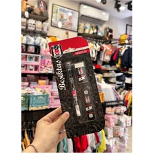 TMN Beşiktaş 3'lü Kırtasiye Seti - 0.7mm Uclu Kalem & Silgi & Uc - Lisanslı