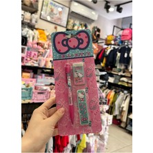 TMN Hello Kitty 3'lü Kırtasiye Seti - 0.7mm Uclu Kalem & Silgi & Uc - Lisanslı