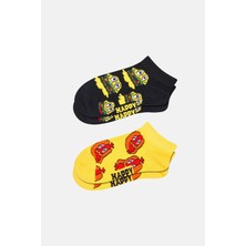 Happy Socks - Çocuk Hamburger Desenli 2\'li Çorap Seti