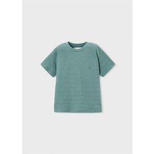 Mayoral Yazlık Erkek Çocuk Kendinden Cizgili Tshirt - Yeşil