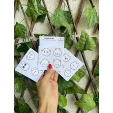 Tiny Stories TR Sevimli Karakter Sticker Seti - 24 Yaprak 96 Adet/ajanda, Günlük, Bullet Journal , Scrapbook