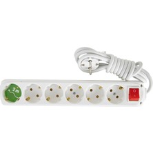  6 lı 2 metre kablolu anahtarlı topraklı priz