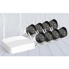 Tenda K8W-3Tc 8 Kanal Nvr Kayıt Cihazı + 8 Adet Outdor İp Wifi Bullet Kamera Set