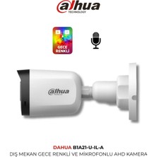 Dahua Hac B1A21P U Il A 2mp Kamera 30M Gece Görüş IP67 Bullet Kamera Mikrofonlu Işıklı