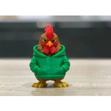 Teknokup Kapüşonlu Modern Horoz Figürü (10CM)