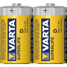 MegaSepet Varta Superlife Çinko Büyük D Boy Pil 24'lü Paket