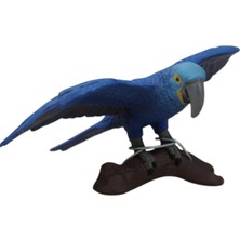Tufy Toys Mavi Papağan Figür Oyuncak-Egzotik Kuş Model Oyuncak