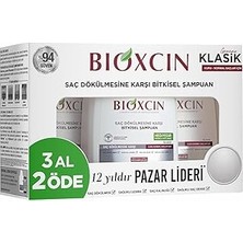 Uravas Store Bioxcin Klasik Bitkisel Kuru Normal Saçlar Için 3X300 ml Saç Dökülmesine Karşı Şampuan