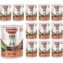 Uravas Store Yetişkin Somonlu Jöleli Konserve Mama 400 gr x 12 Adet