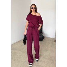 Bejna Kadın Yumuşak Modal Dokulu Düşük Omuz Alt Üst Takım