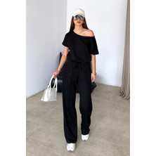 Bejna Kadın Yumuşak Modal Dokulu Düşük Omuz Alt Üst Takım