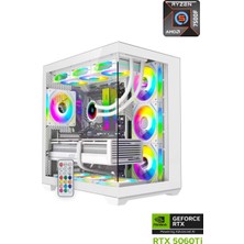 Apphirex Prime 67W Ryzen 5 7500F 32GB Ddr5 Ram 1tb M2 SSD RTX5060Tİ 16GB 240MM Beyaz Sıvı Soğutmalı Masaüstü Oyuncu Bilgisayarı