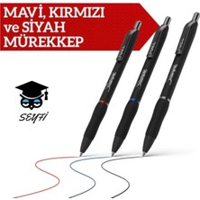 Sharpie S-Gel 0.7 mm Mürekkepli Basmalı Jel Kalem 3 Renk Mavi Siyah Kırmızı