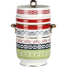 LuckyArt Lucky Art Lancelot New Bone China Porselen Kulplu 18 Cm Kavanoz
