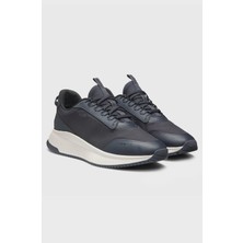 Boss Erkek Dokulu Kumaş Detaylı Rahat Tabanlı Lacivert Sneaker 50557862-401